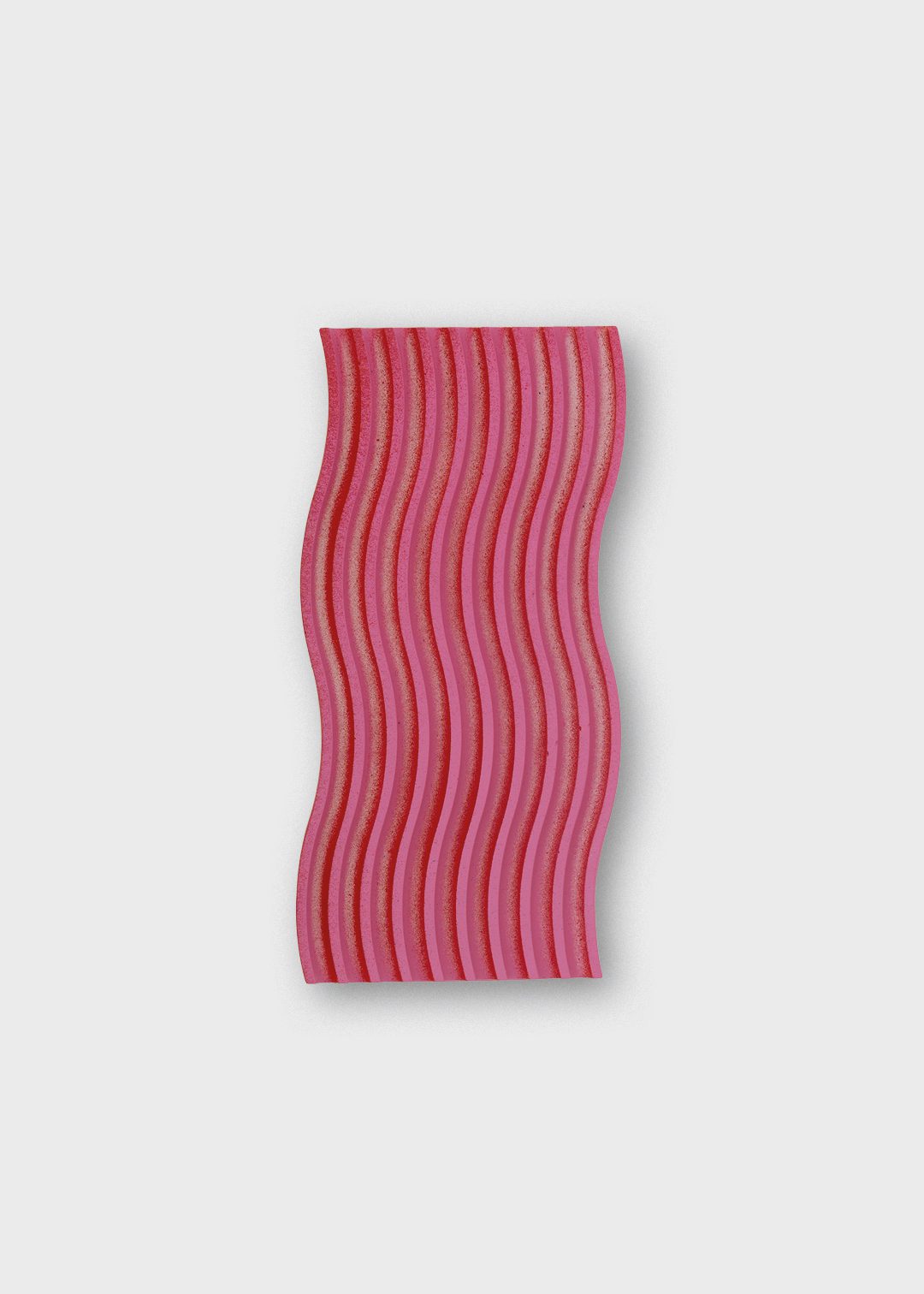The Poster Club Wave Wandrelief 25x11,5 cm Rot-Pink
