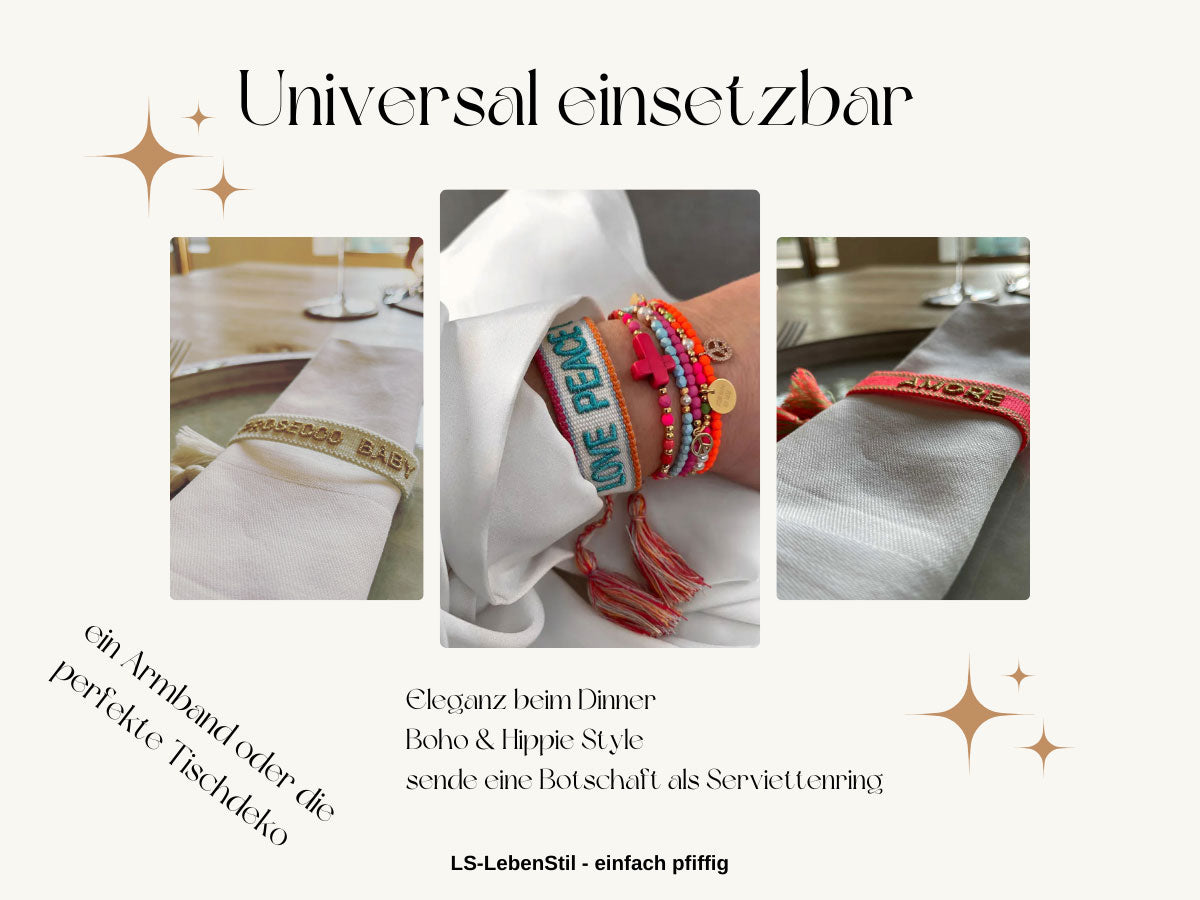LS-LebenStil Focus on the Good Statement Armband Türkis