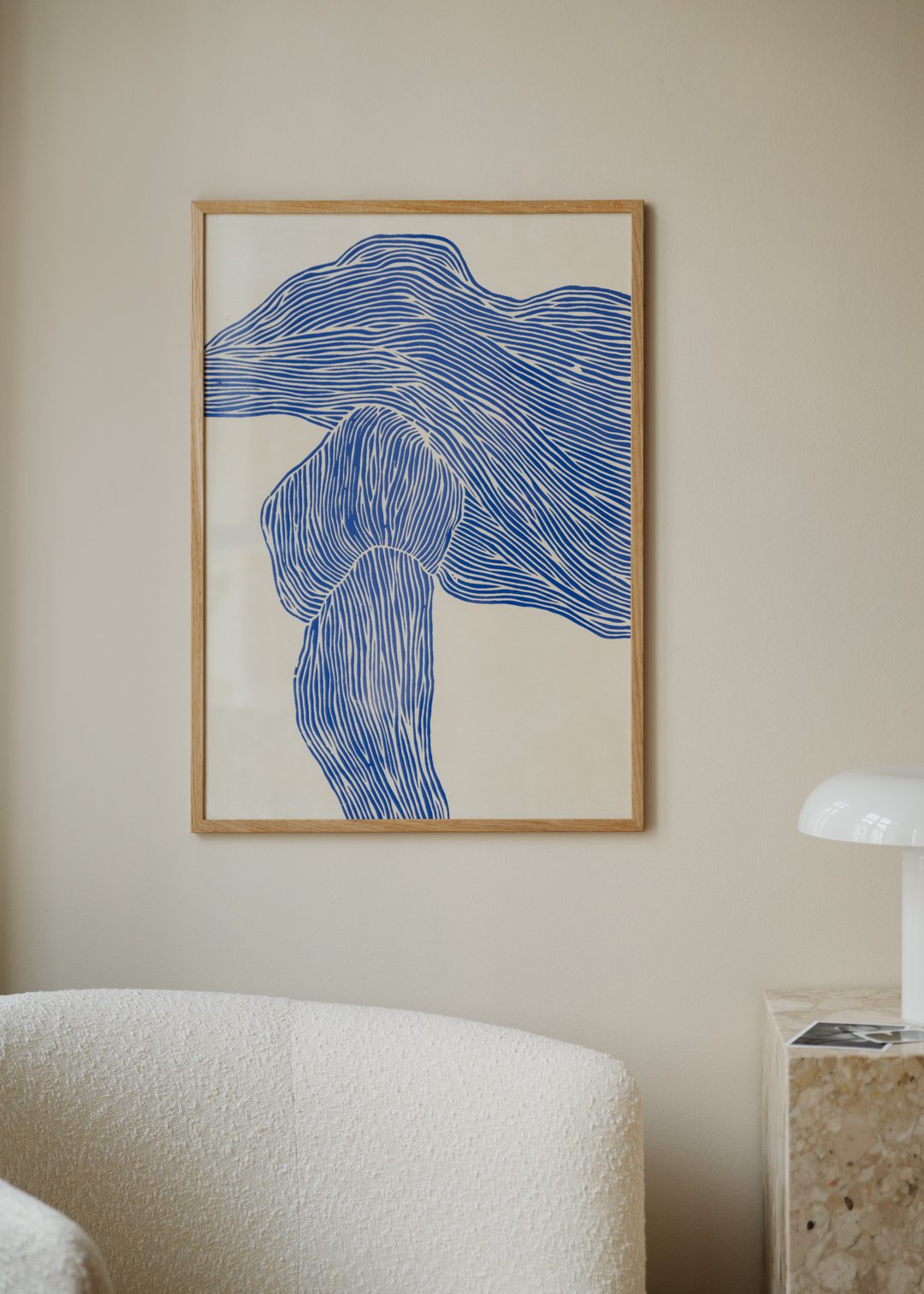 The Poster Club The Line Navy Kunstdruck 30x40 blau