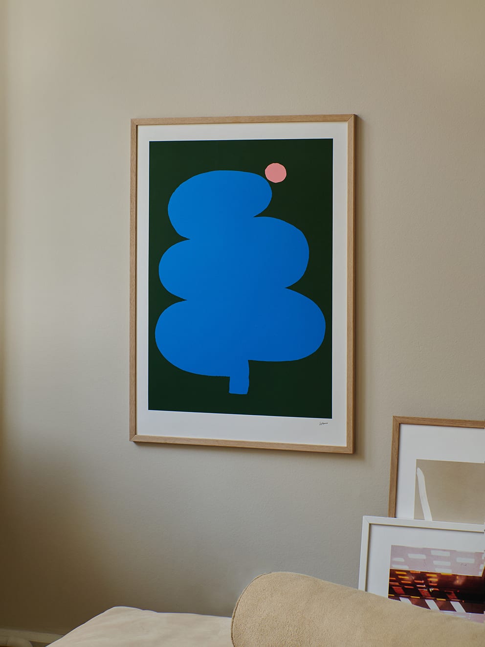 The Poster Club Art Prints Fat Tree Pink Moon Poster 30x40 beige