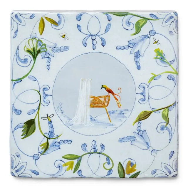Storytiles Delft blue Een wondertje Wandfliese S 10x10 cm Baby