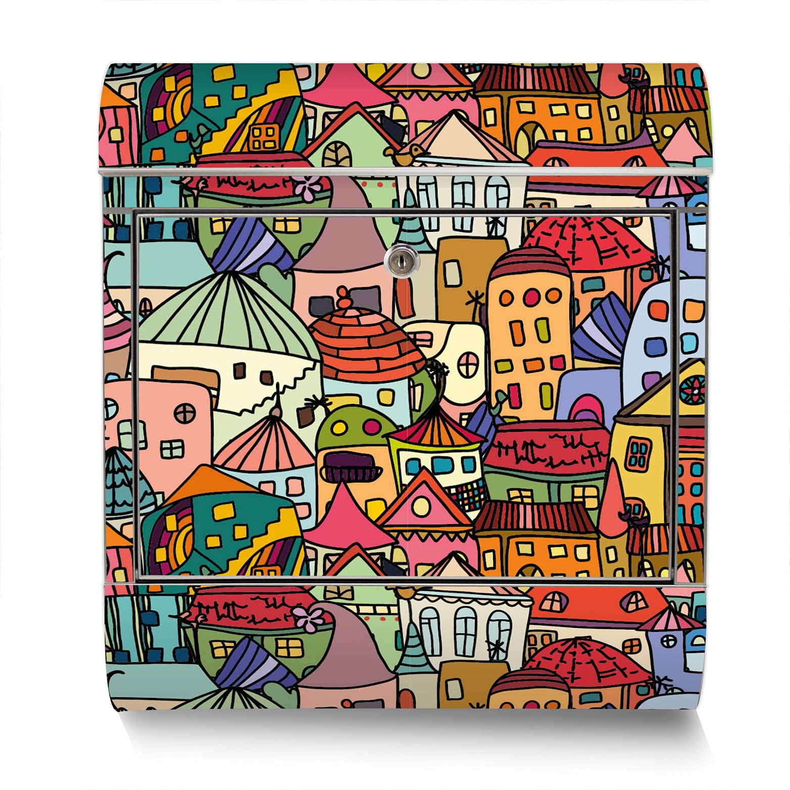 Banjado Briefkasten Funky Town Standbriefkasten Edelstahl