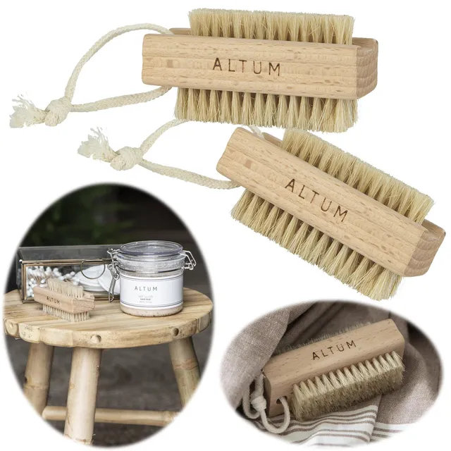 IB Laursen Altum Nagelbürste Holz 10cm 2er Set Naturhaar