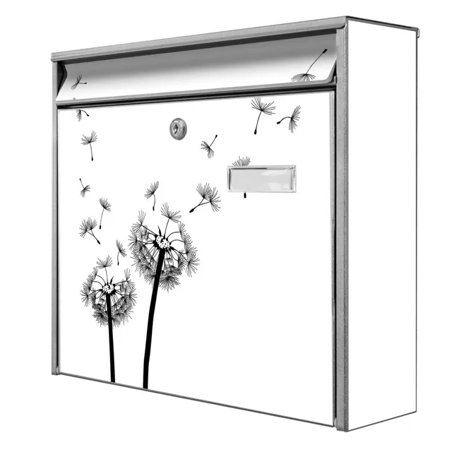 Banjado Briefkasten Pusteblume 2 Briefkasten Silbergrau A4