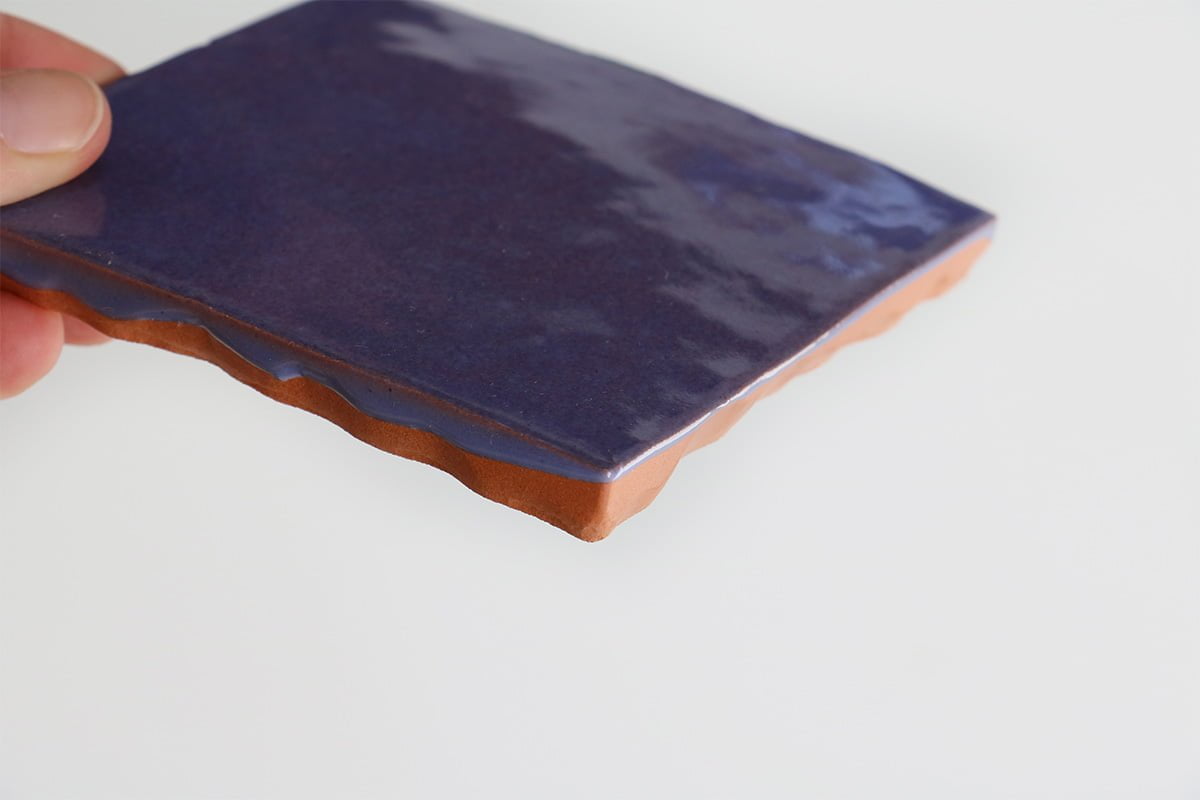 Storytiles Plain tiles Zellige Purple Fliese Sample 10x10 cm Lila