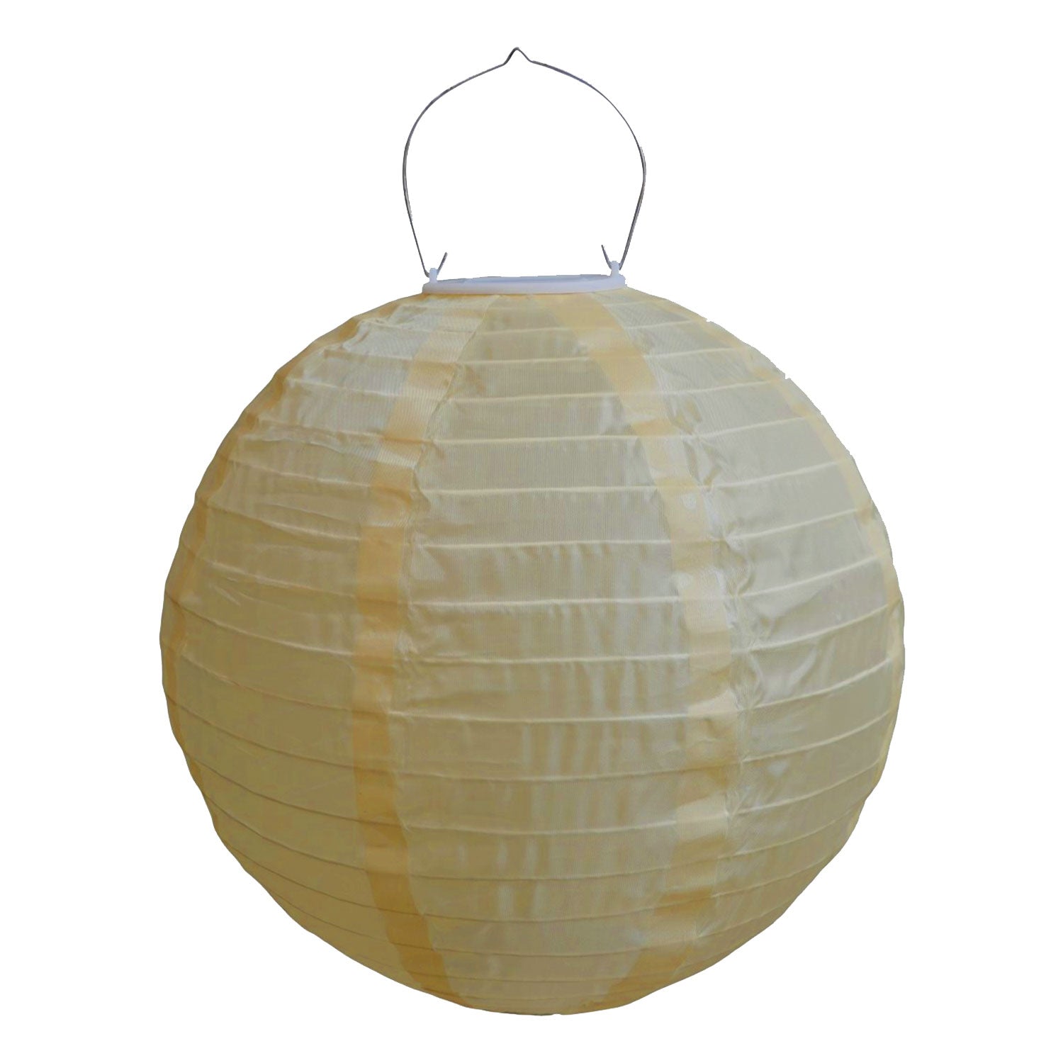 LS-LebenStil Solar LED Lampion Gelb 30cm Nylon Hängelampe