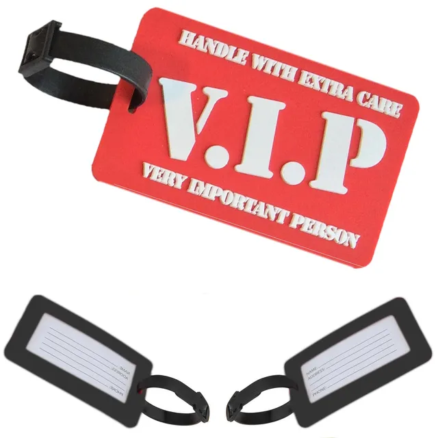 LS-LebenStil Shopper VIP Kofferanhänger Rot 10,5cm Adressfeld