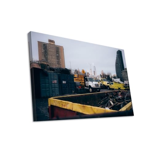 Hustling Sharks Wandbilder Baustelle Leinwand 40x30 cm Metropole