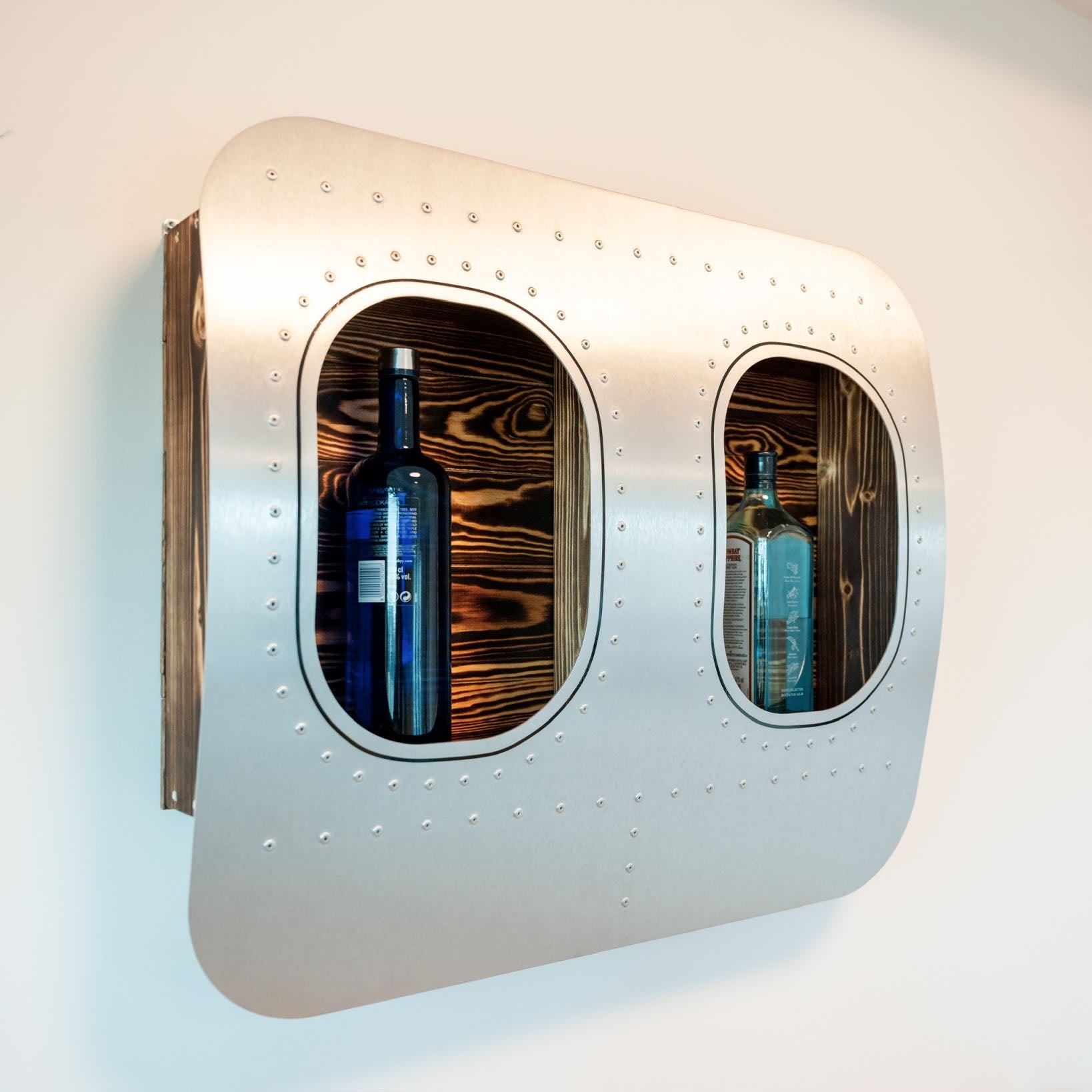 aircraftwindows Wall Bars 2er Wandbar Flugzeugfenster Flamed & Oiled