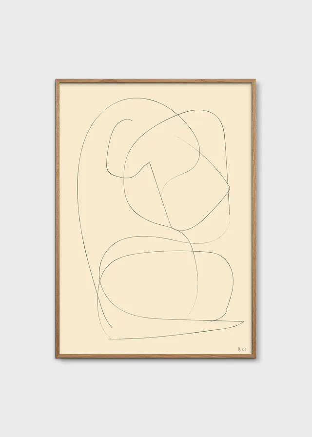 The Poster Club Fat Figure 01 Kunstdruck 30x40 cm beige