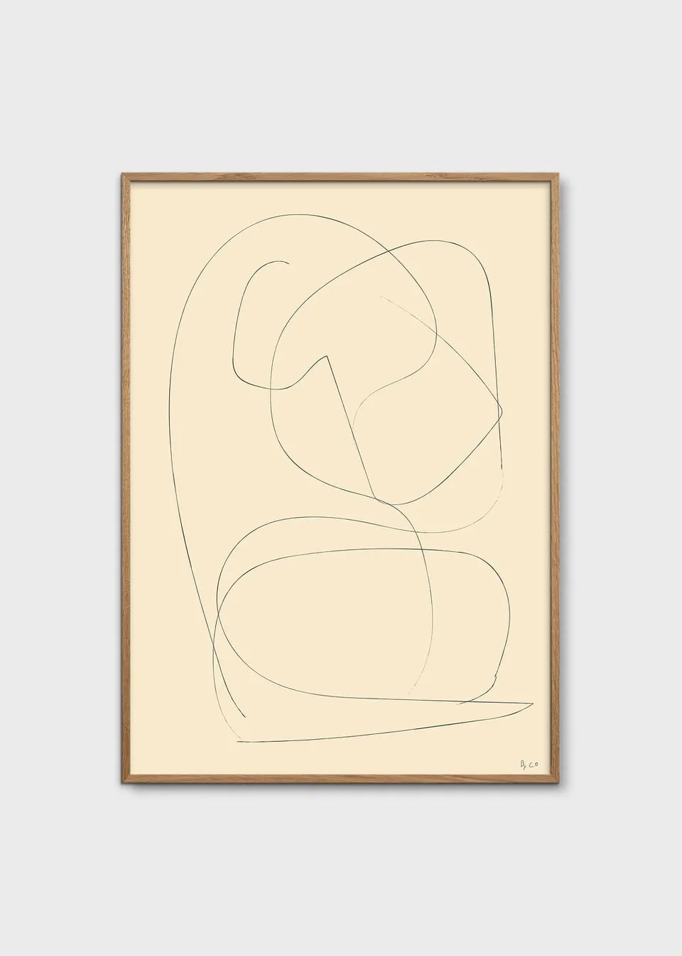 The Poster Club Fat Figure 01 Kunstdruck 30x40 cm beige