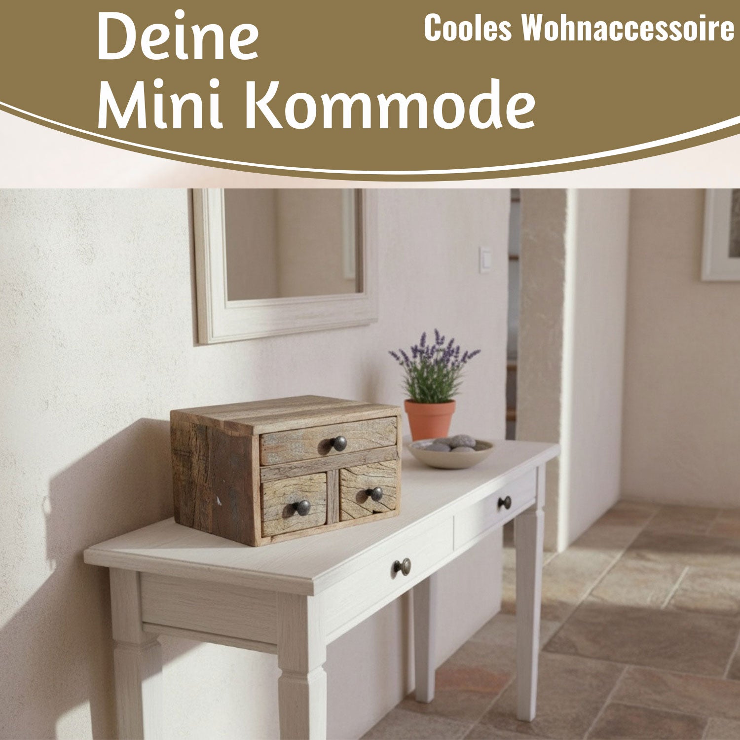 LS-LebenStil Möbel & Wohnen Aufbewahrungsbox Dehli Holz 30cm braun