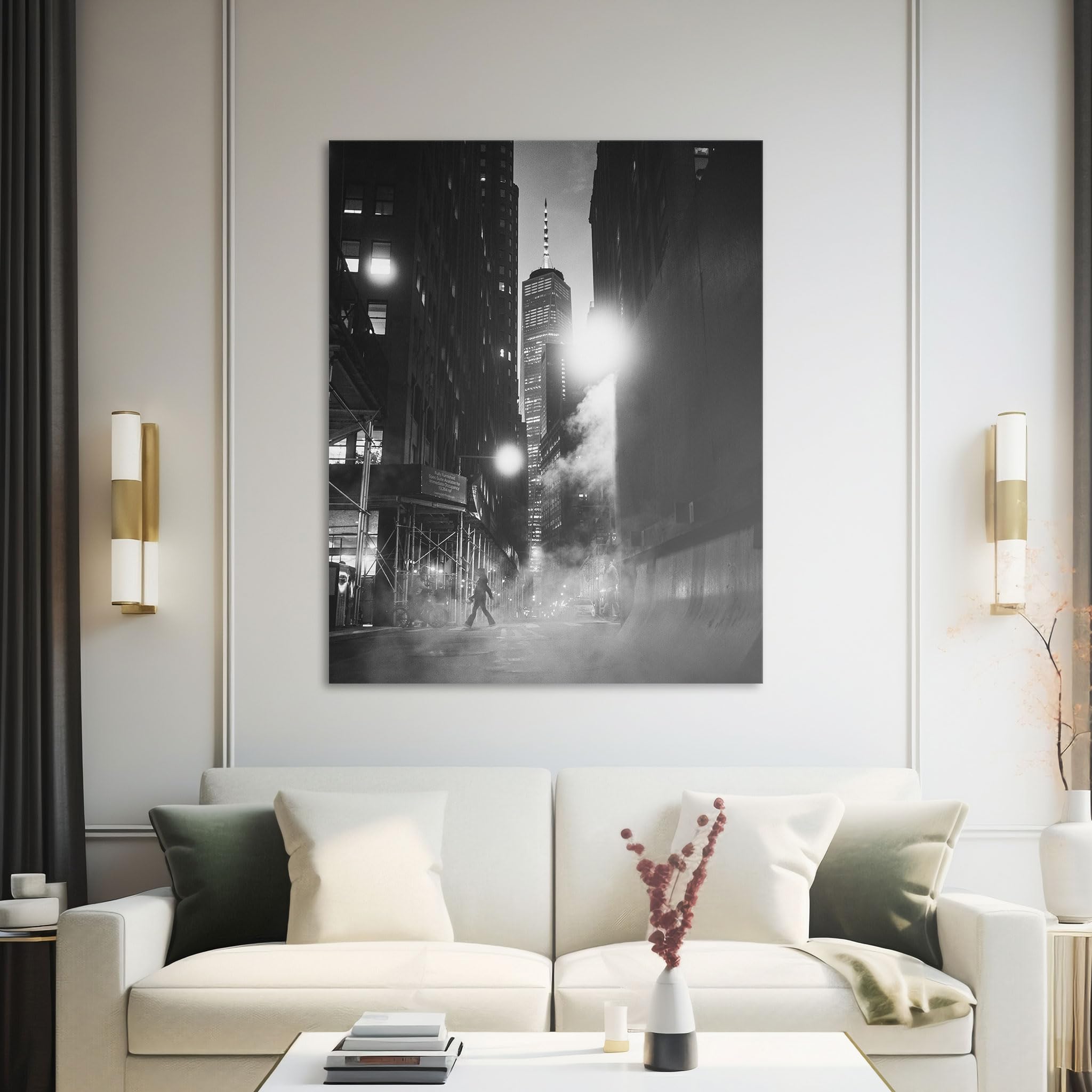 Hustling Sharks Wandbilder Nächtliche Straße im Gegenlicht Leinwand 40x30
