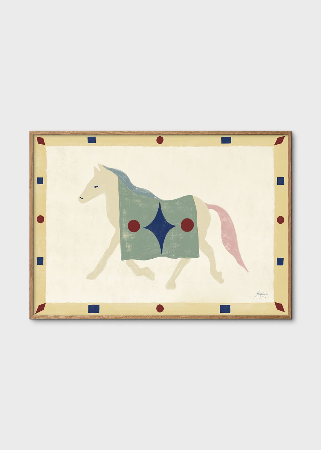 The Poster Club Horse Geometri Poster A4 Tiermotiv