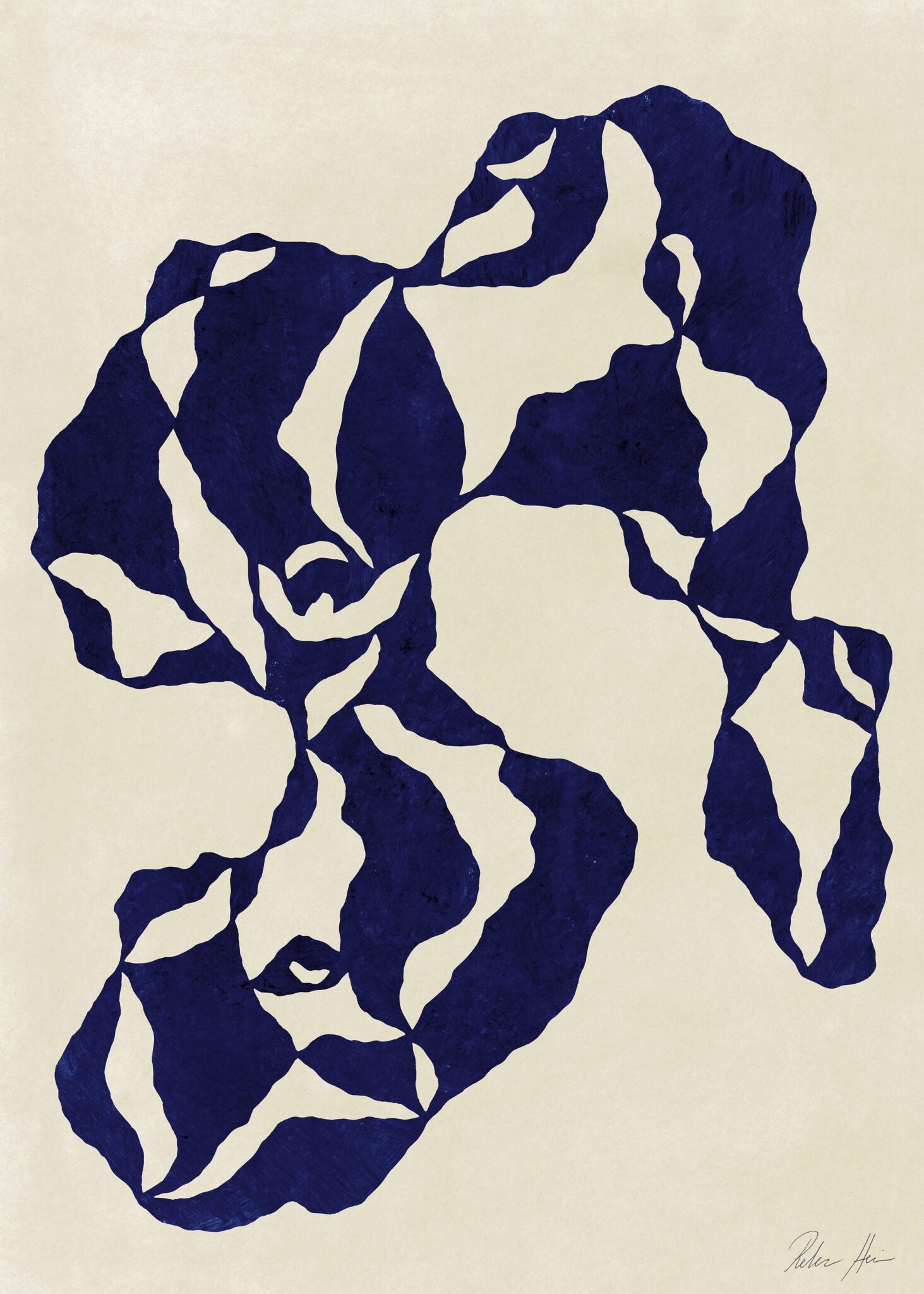 The Poster Club Art Prints Together no. 01 Poster 50x70 blau
