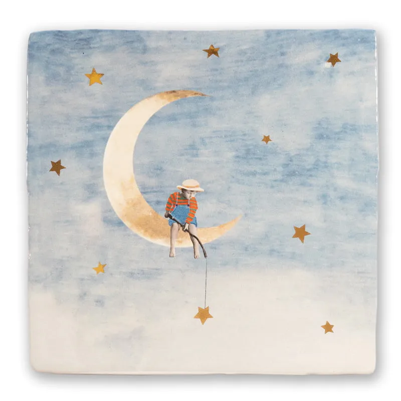 Storytiles Delft Blue Dromenvanger Fliese 10x10 cm Gold