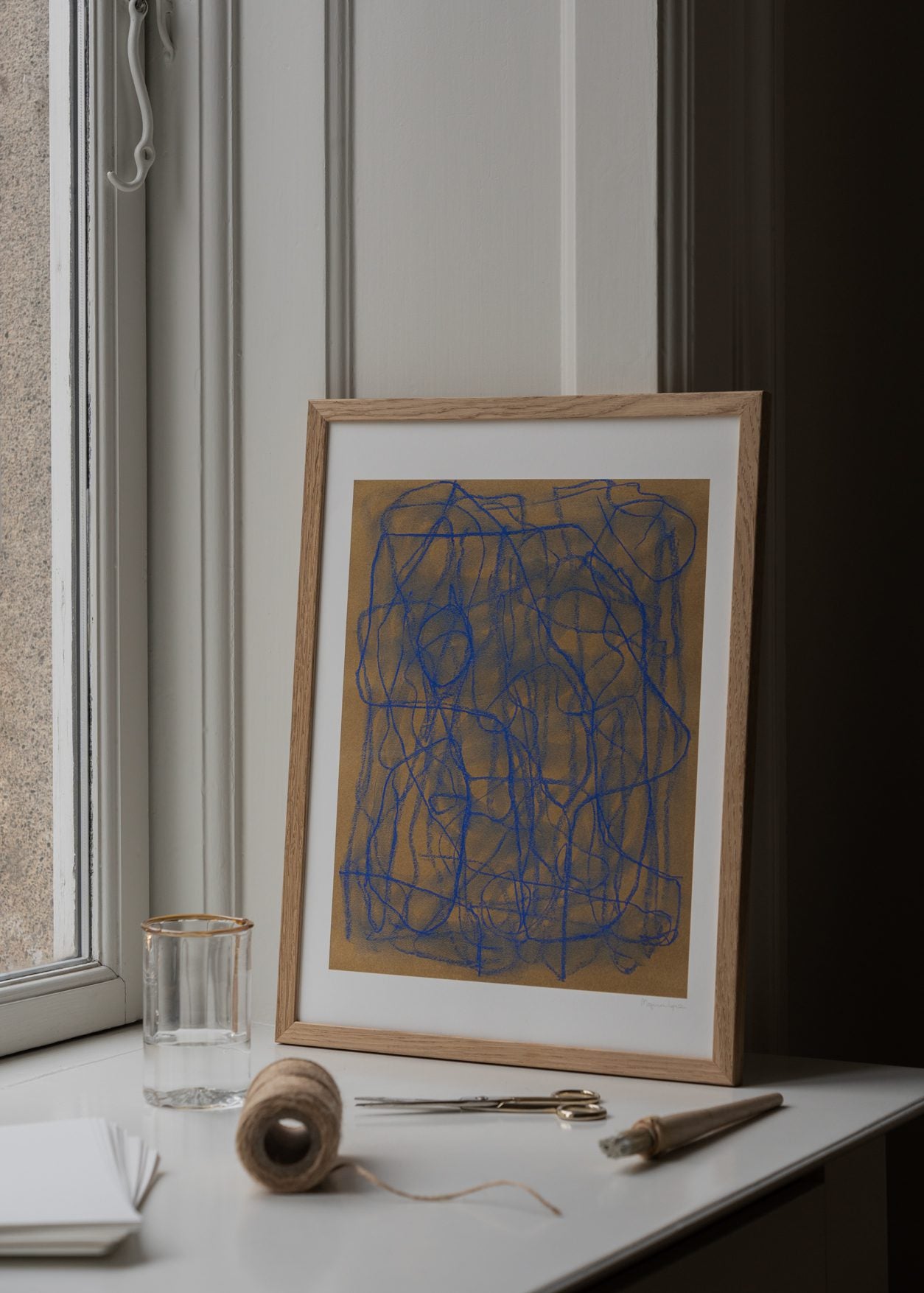 The Poster Club Art Prints Blue Doodle Poster 30x40 cm blau