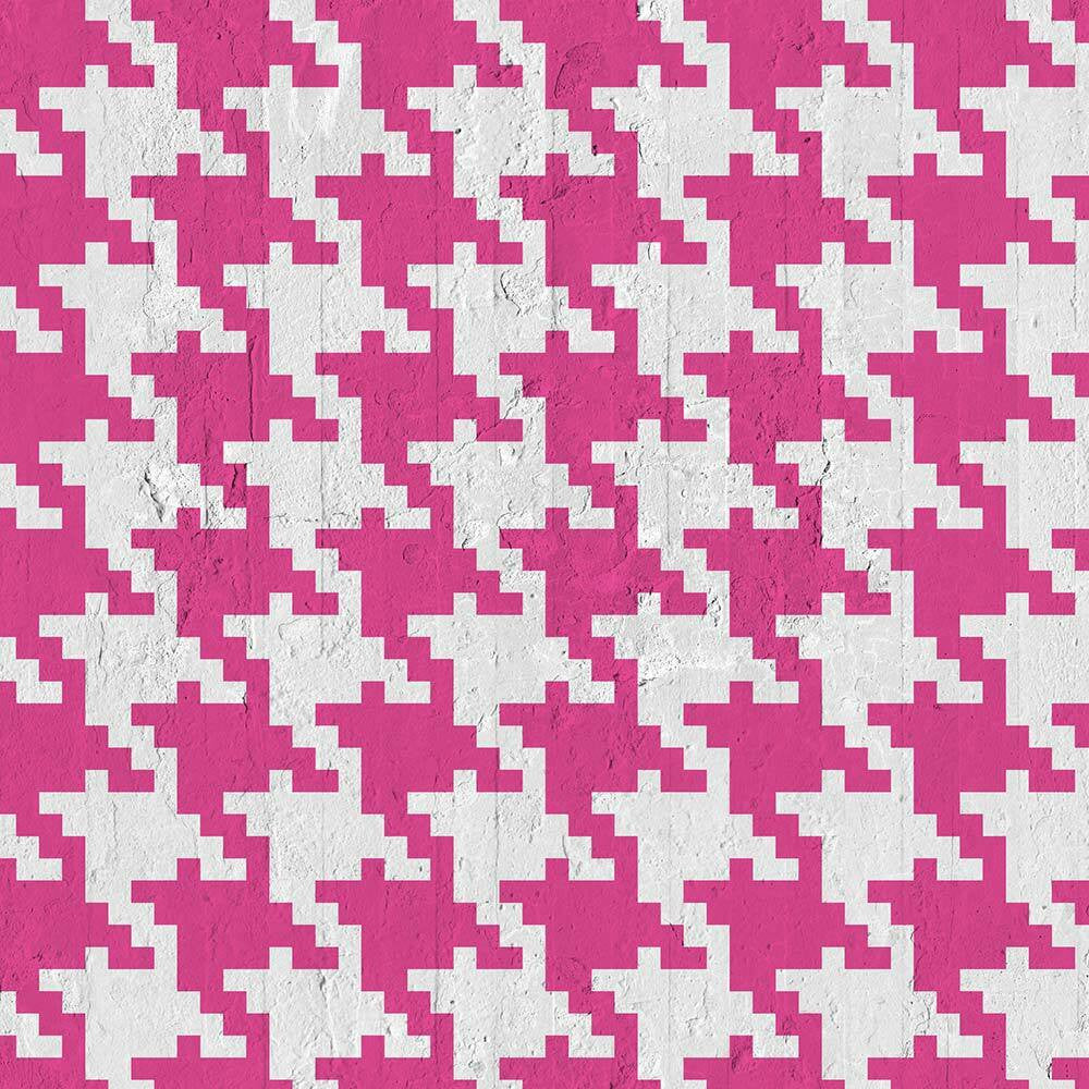 Mineheart Wallpaper Pied De Poule-M Tapete Rosa 52 cm
