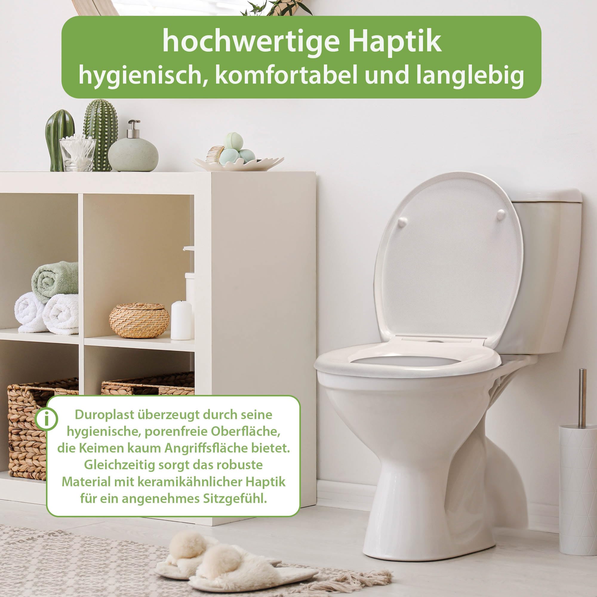 Banjado WC Sitz Hochlandkuh Toilettensitz 44,5x37cm Soft-Close