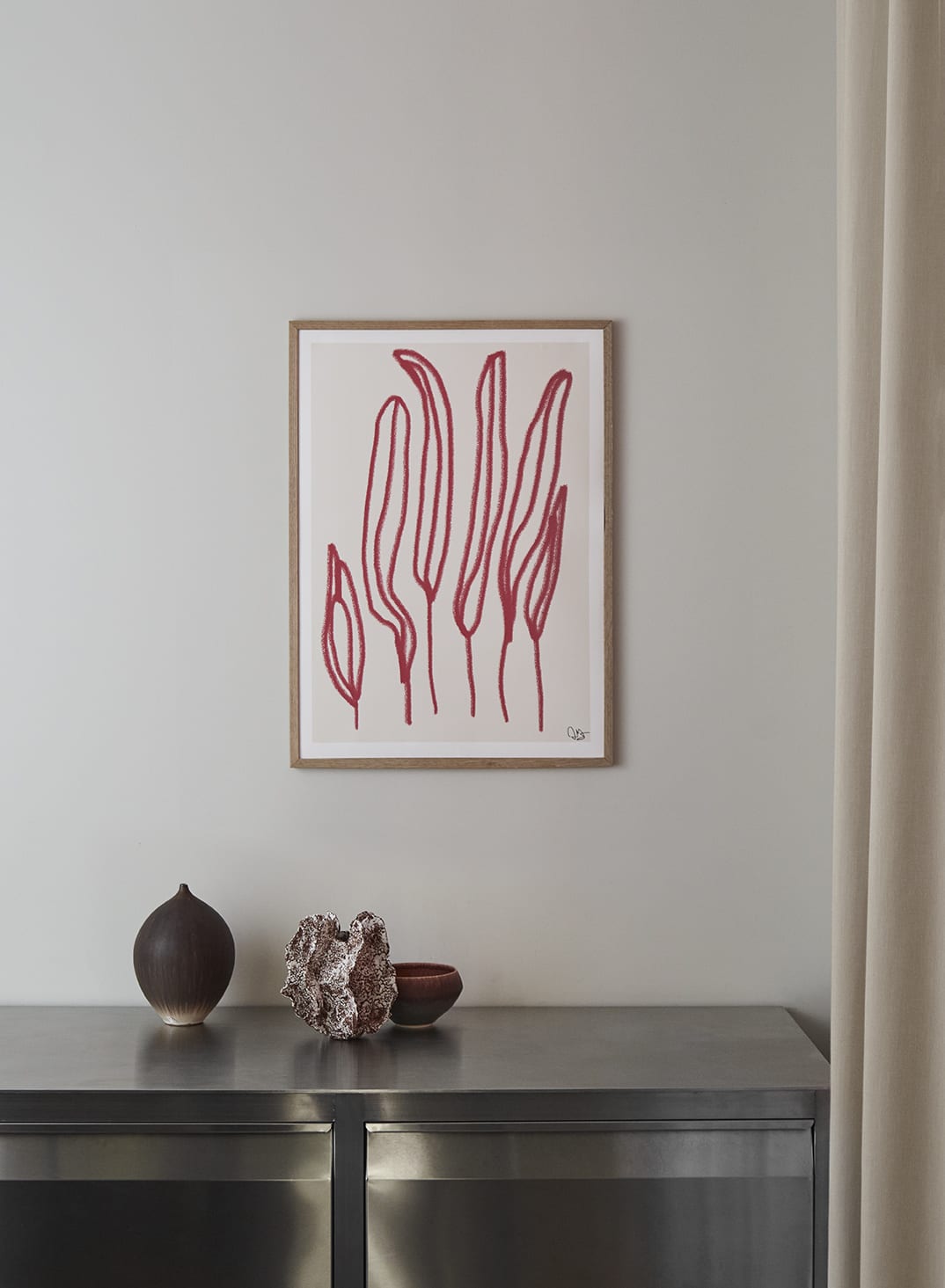 The Poster Club Art Prints Vass Poster 30x40 cm beige rot