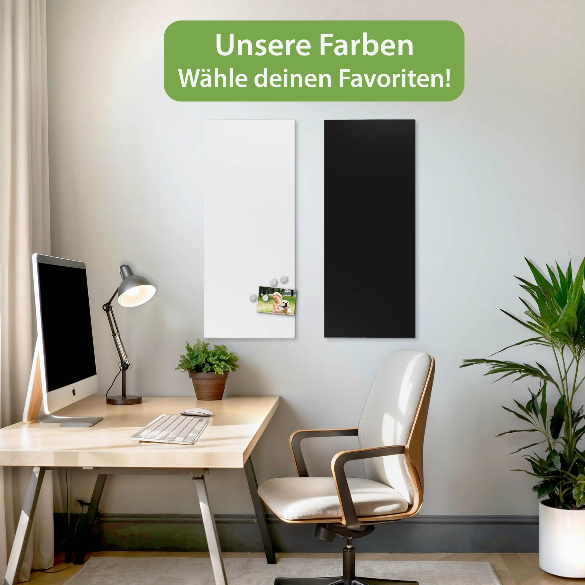 Banjado Magnettafel Wunschmotiv Weiss 75x30cm beschreibbar