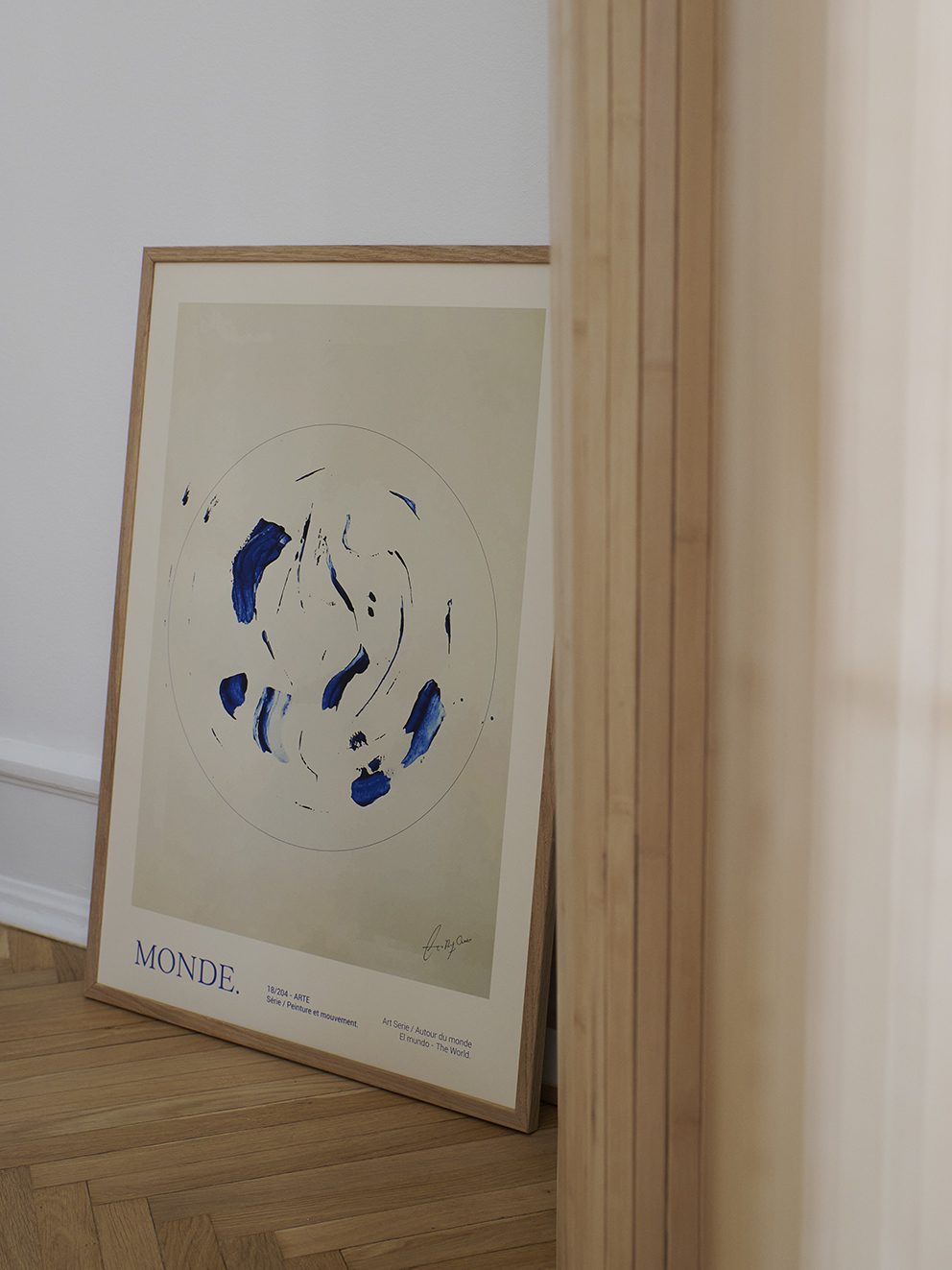 The Poster Club Art Prints Le Monde Poster A4 Beige Blau