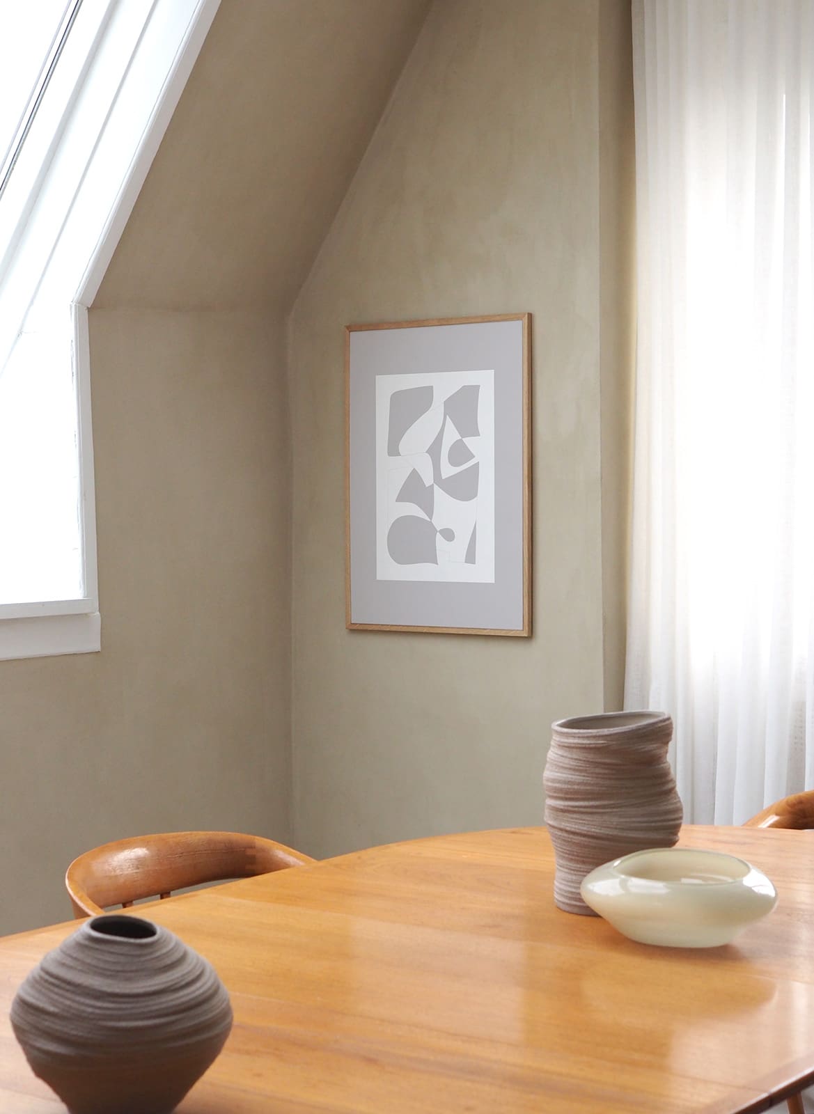 The Poster Club Object Blanc No. 28 Wandbild 30x40 cm grau