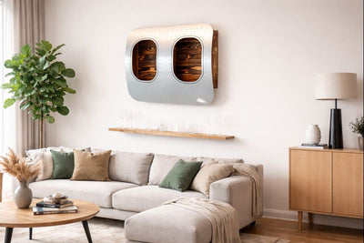 Aircraft Wall Bars Twin Window Wandbar Alu Holz Regal