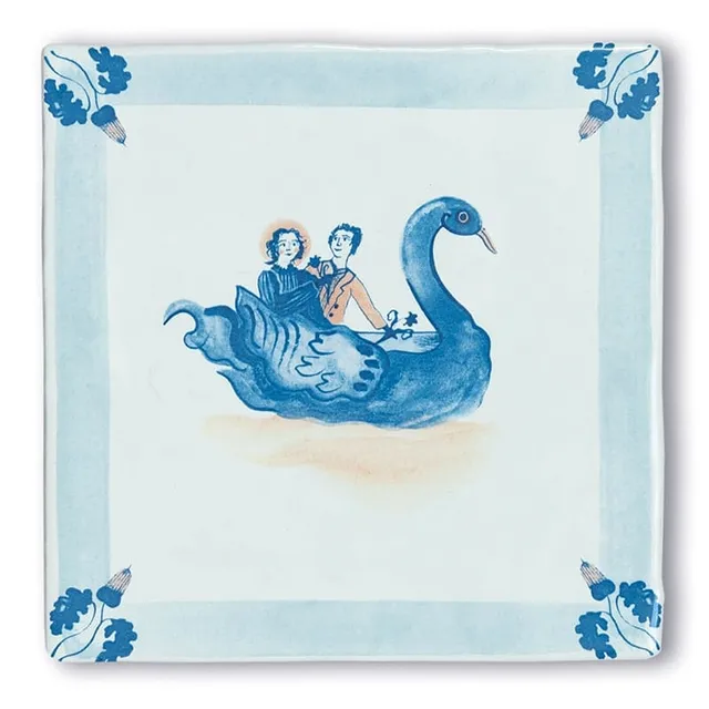 StoryTiles Delft Blue In 't Huwelijksbootje Fliese 10x10 Hochzeit