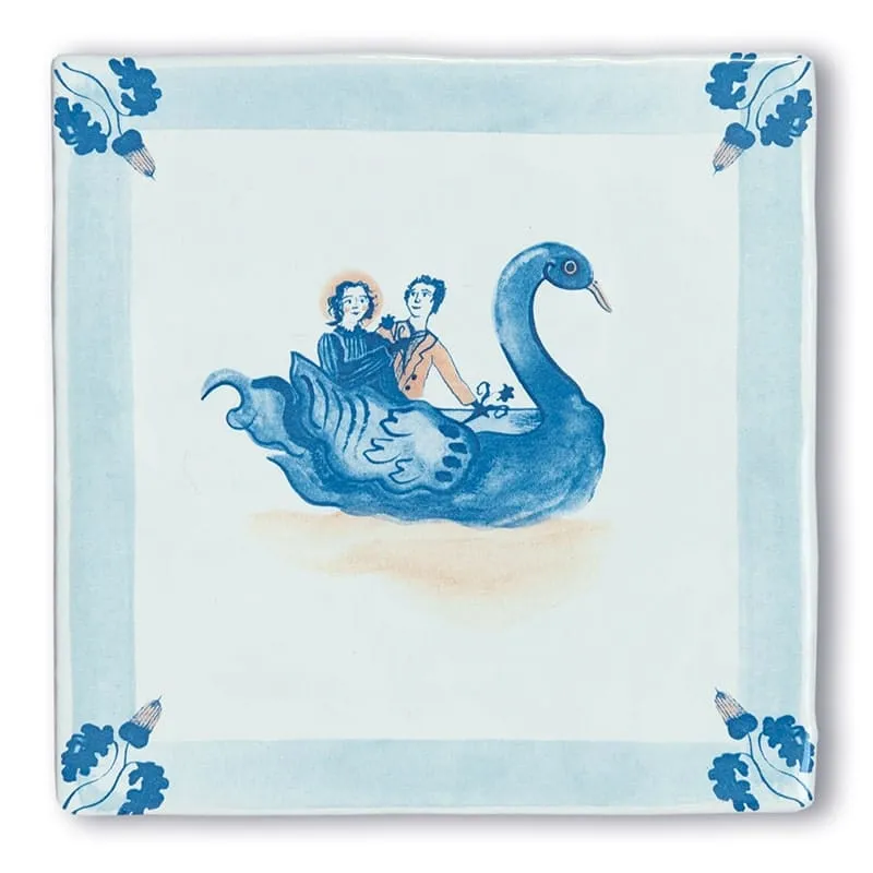 StoryTiles Delft Blue In 't Huwelijksbootje Fliese 10x10 Hochzeit