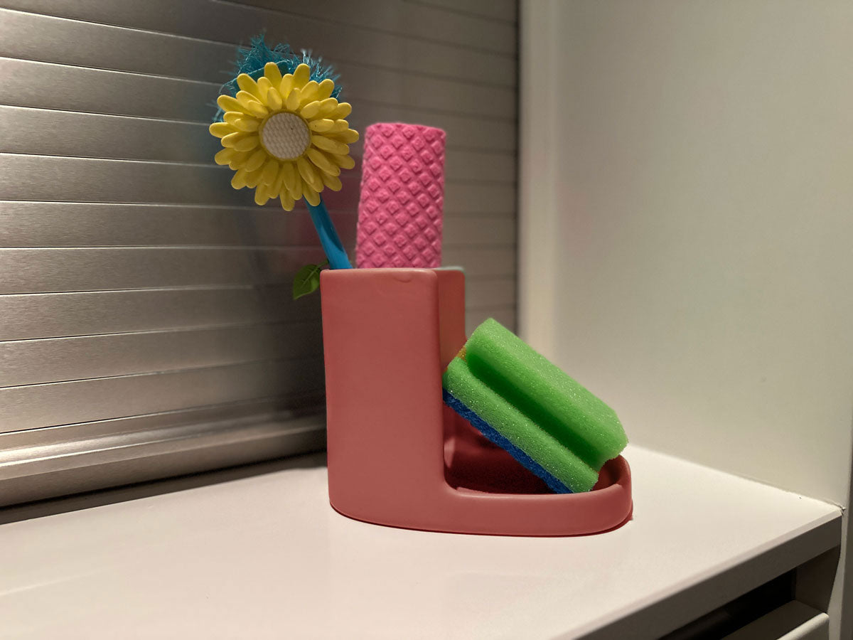 LS-LebenStil Küche & Haushalt Spülbecken Organizer Alt Rosa Keramik
