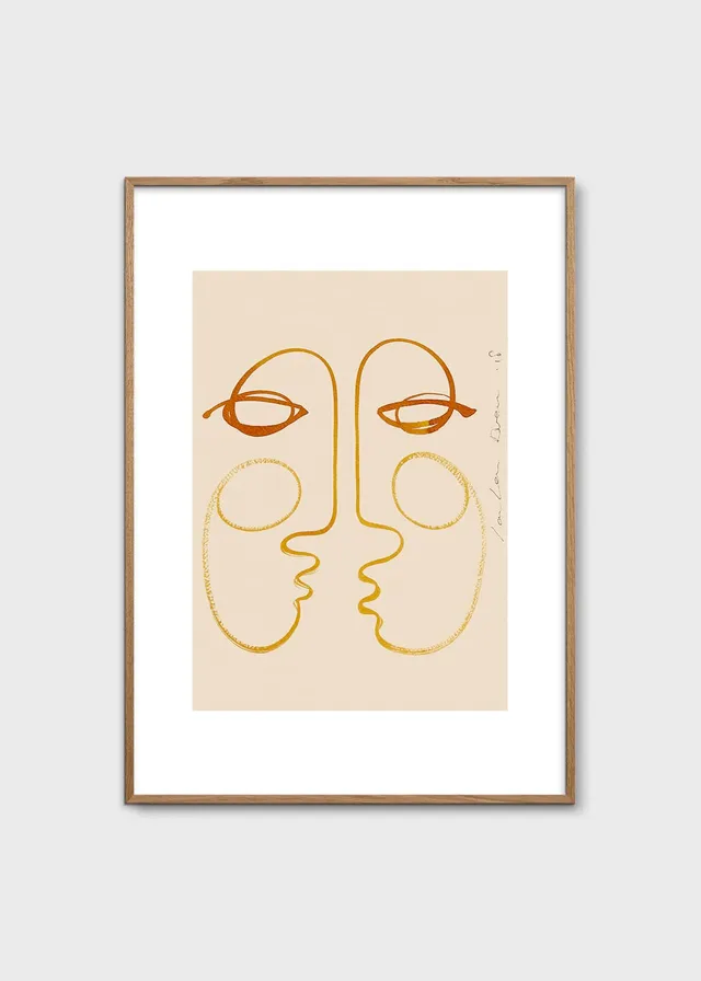 The Poster Club Art Prints Connecting Poster 50x70 cm Beige