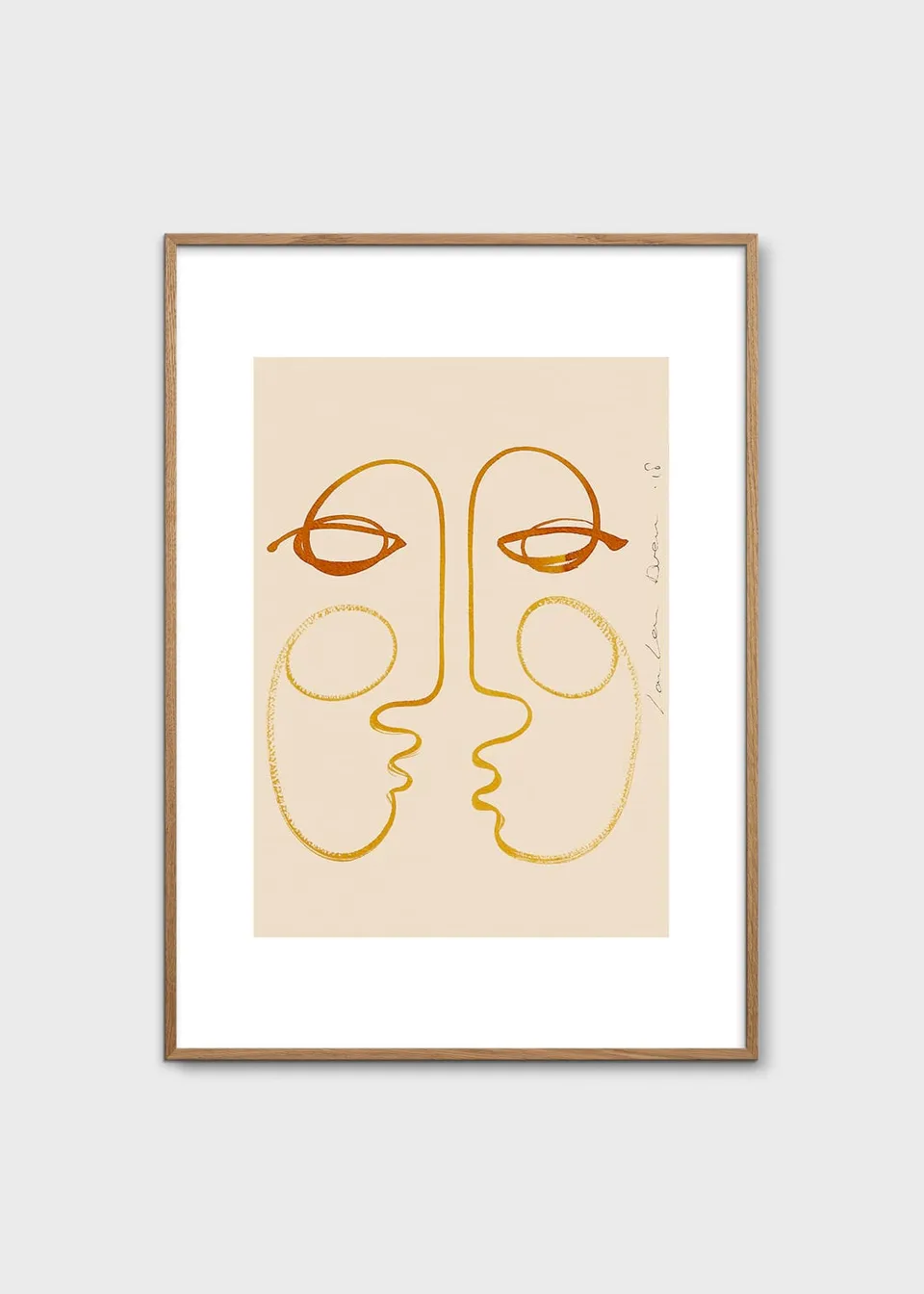 The Poster Club Art Prints Connecting Poster 50x70 cm Beige
