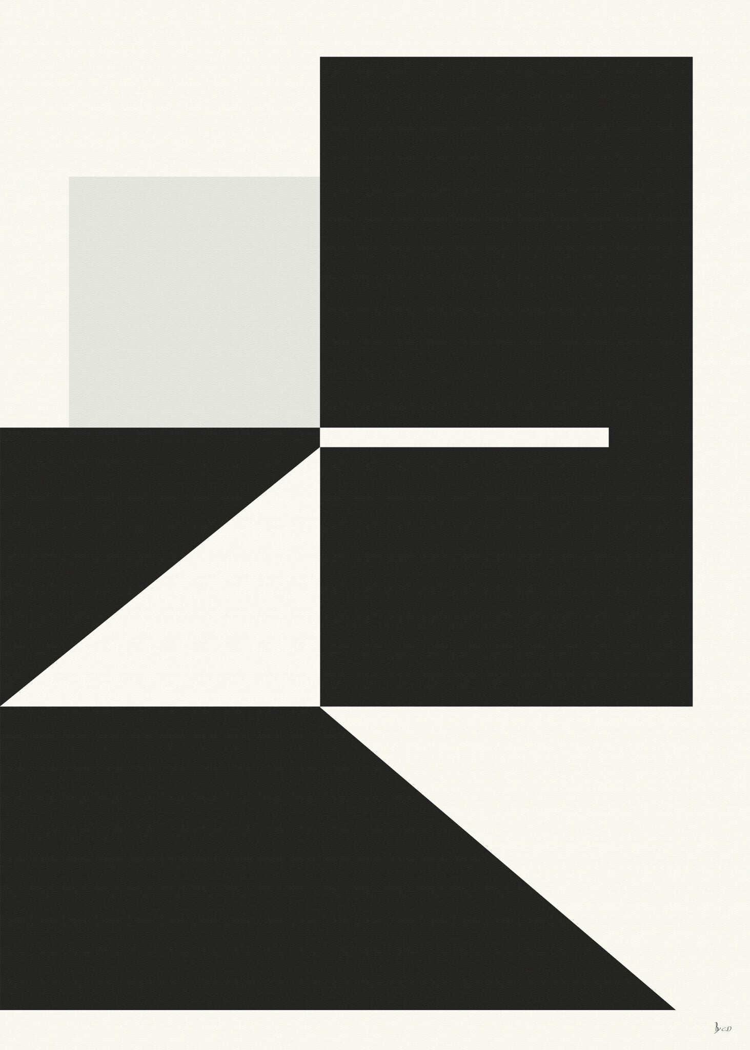 The Poster Club Art Prints Composition 01 Poster A4 Beige