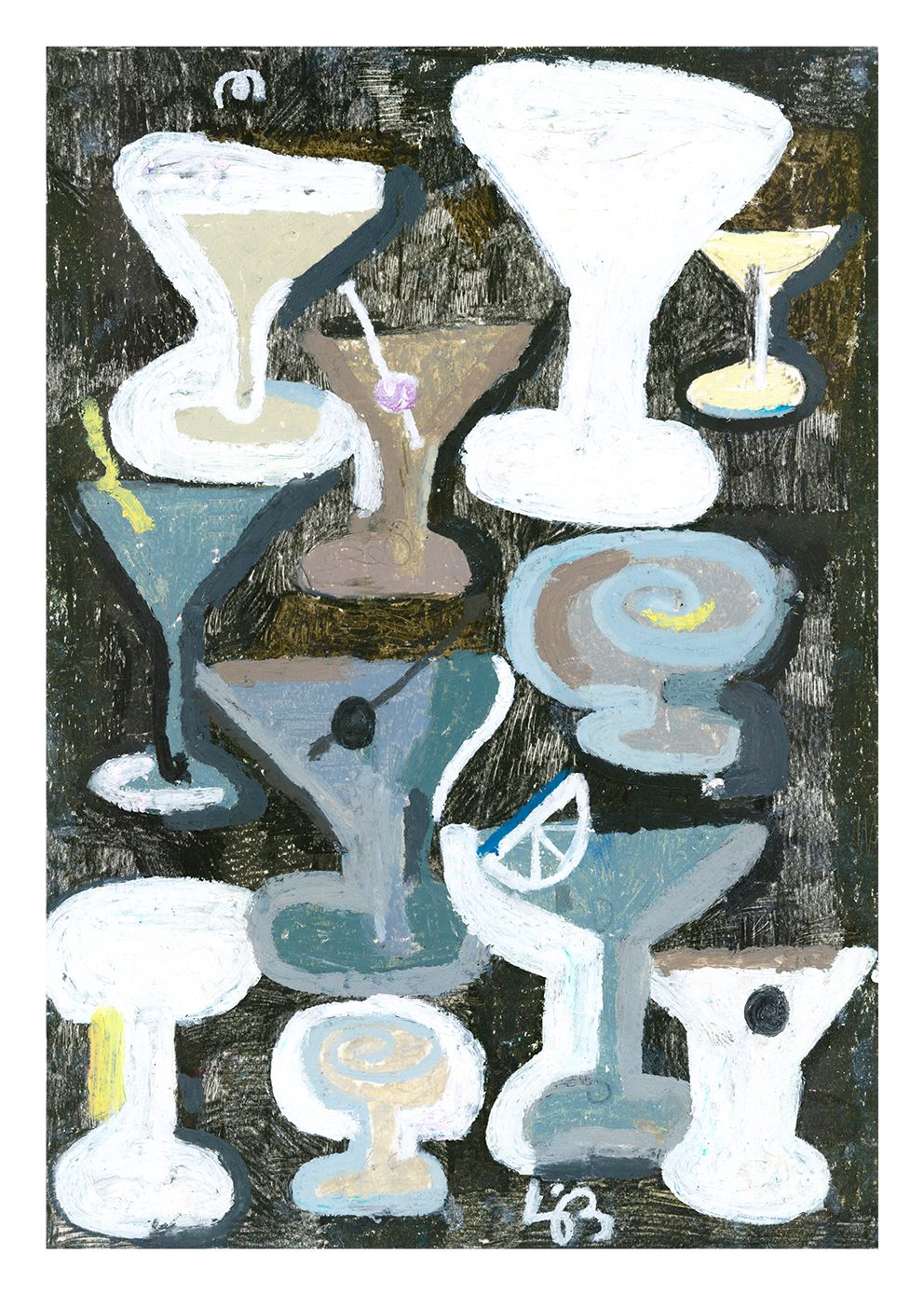 The Poster Club Art Prints Martinis Poster 30x40 cm schwarz