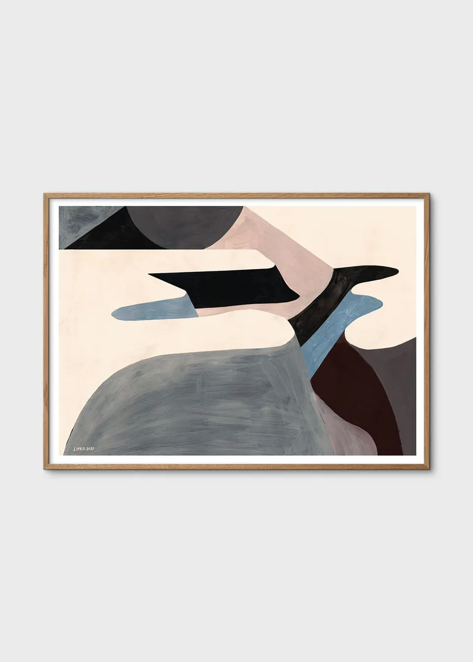 The Poster Club Art Prints Empty Skatepark 01 Kunstdruck 30x40 cm grau