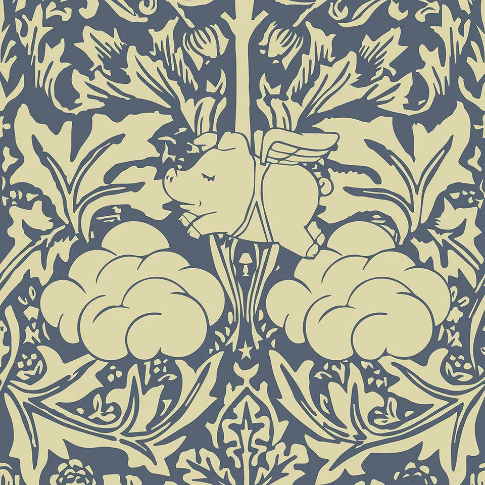 Mineheart Morris Dream Tapete Creme-Blau Vlies 52cm