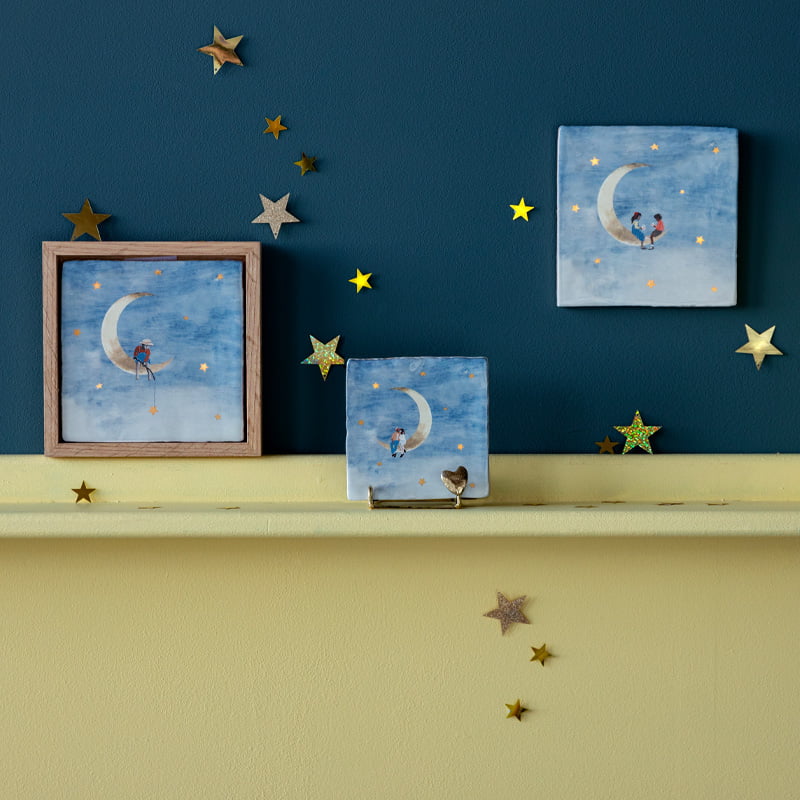 Storytiles Delft Blue Dromenvanger Fliese 10x10 cm Gold