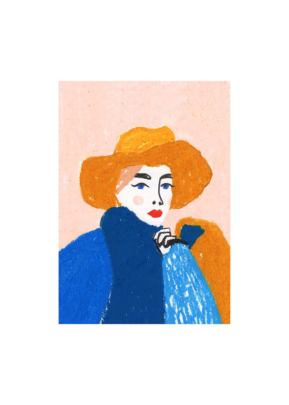 The Poster Club Woz Poster 30x40 cm Blau Orange Bunt