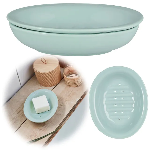 LS-LebenStil Möbel & Wohnen Altum Seifenschale Keramik Blau 15cm
