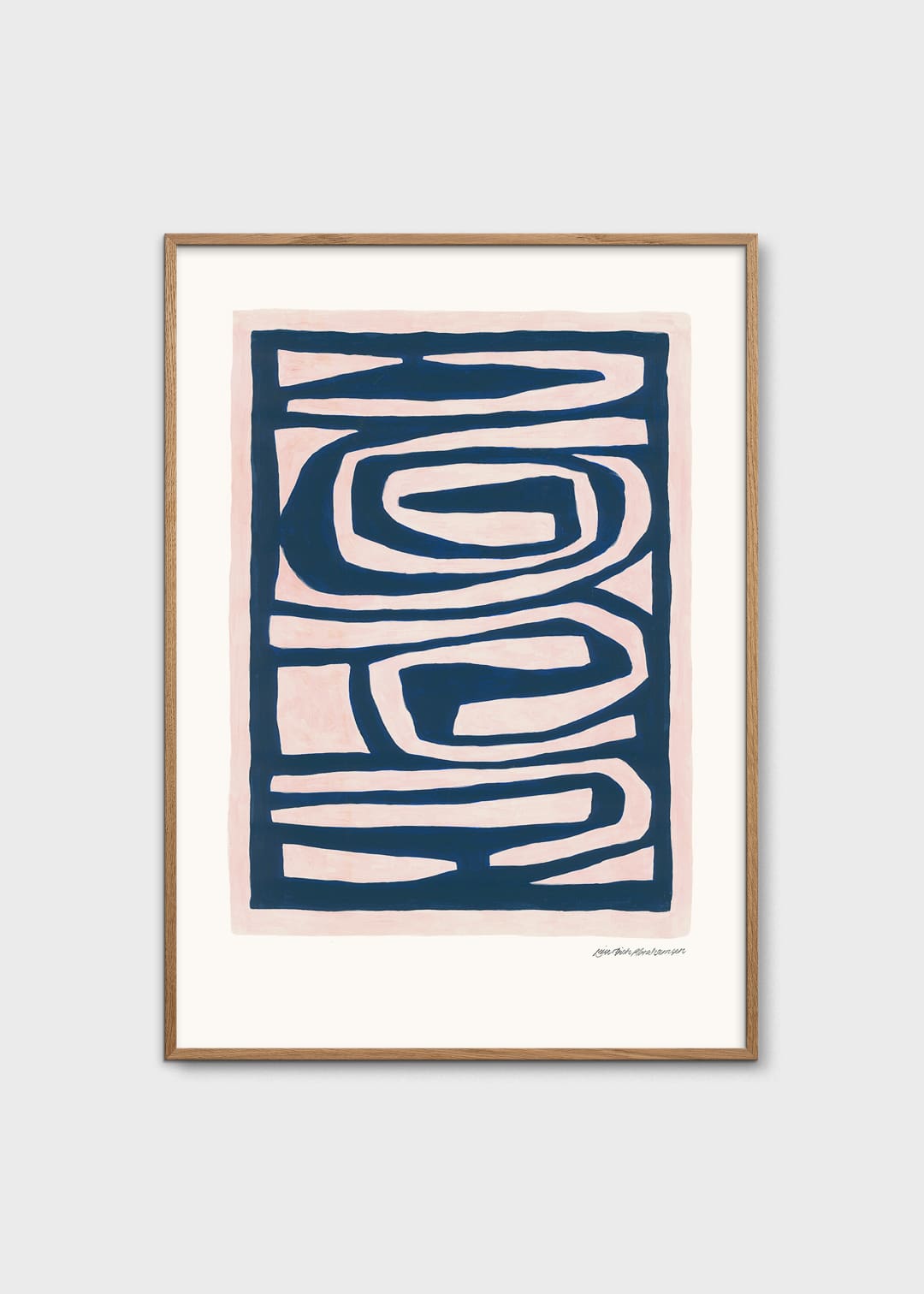 The Poster Club Flowing Kunstdruck Poster 30x40 cm blau