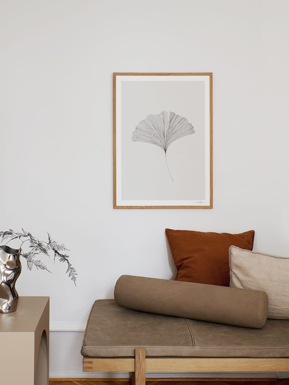 The Poster Club Ginkgo Leaf Poster 30x40 cm beige Botanik