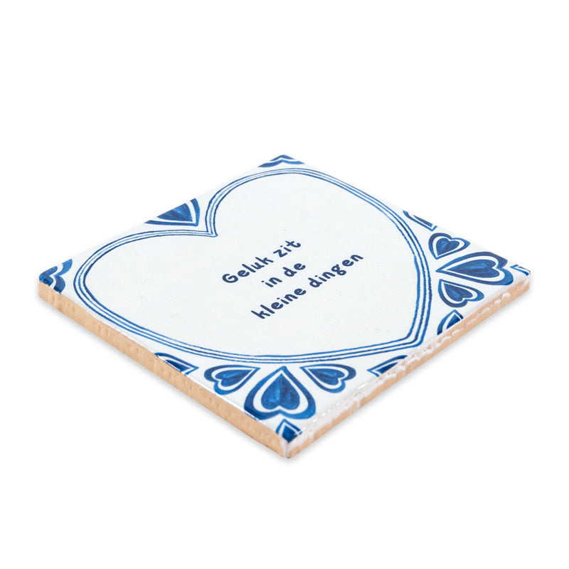 Storytiles Delft Blue Herz Wandfliese 10x10 cm personalisiert