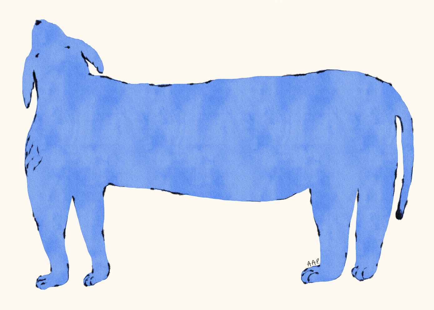 The Poster Club Friend Poster 30x40 cm Blau Tier