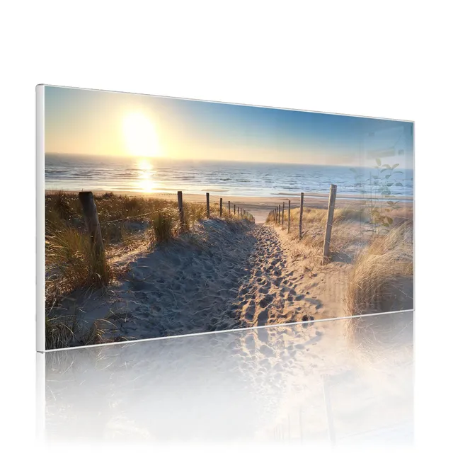 Banjado Magnettafel Nordseestrand Pinnwand 78x37 cm Weiß
