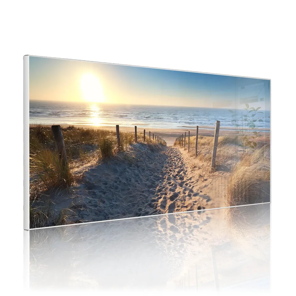 Banjado Magnettafel Nordseestrand Pinnwand 78x37 cm Weiß