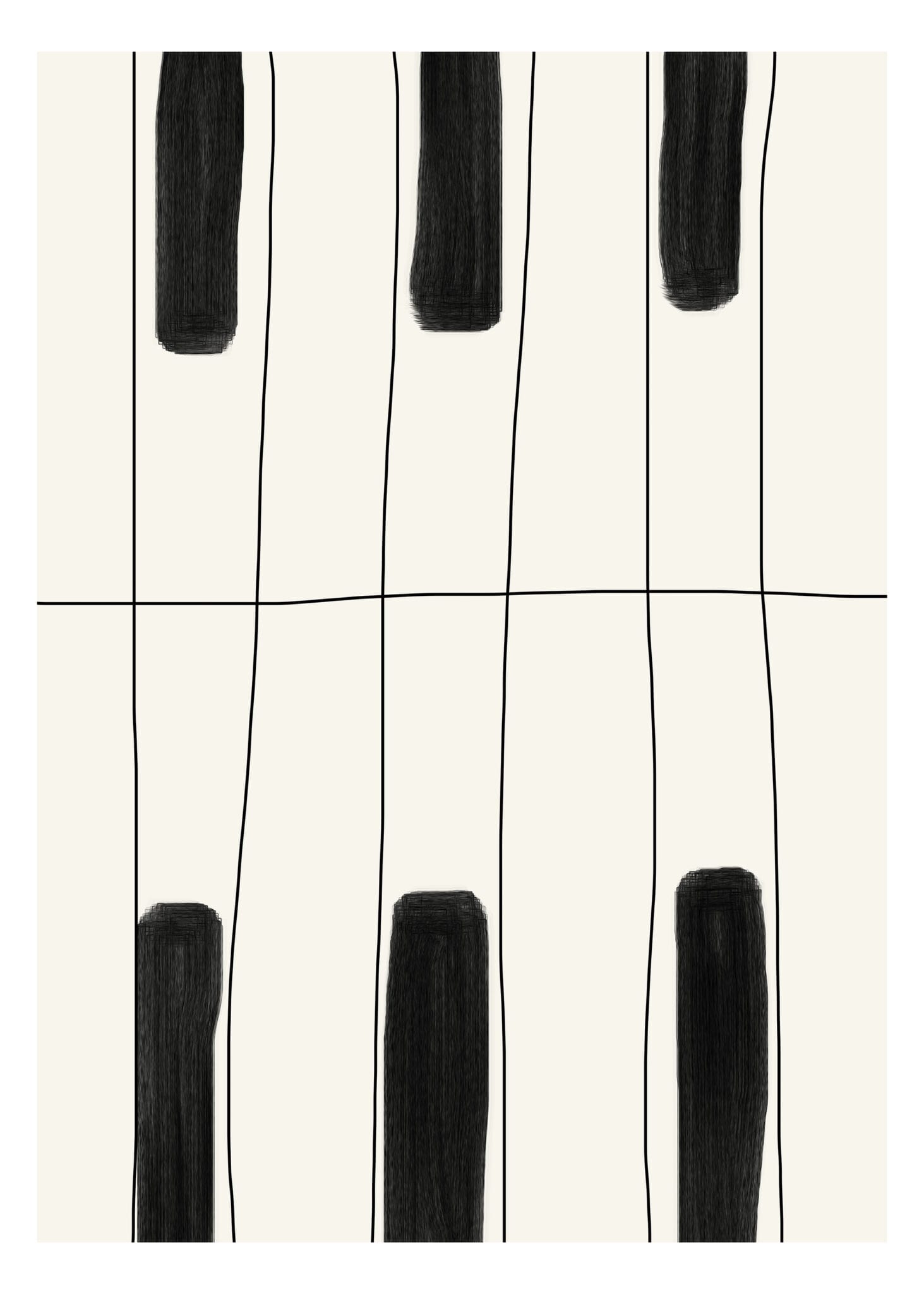 The Poster Club Art Prints The Piano Poster 30x40 beige