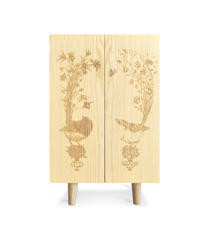 Mineheart Ash Cabinet Ornithologie 110 x 70 cm Holz