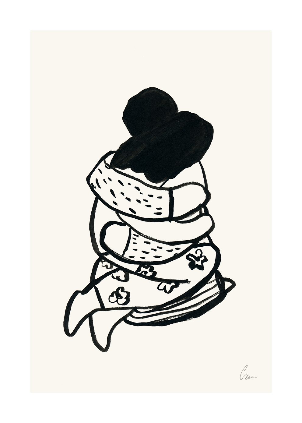 The Poster Club Art Prints Embrace Poster 30x40 schwarz-weiß