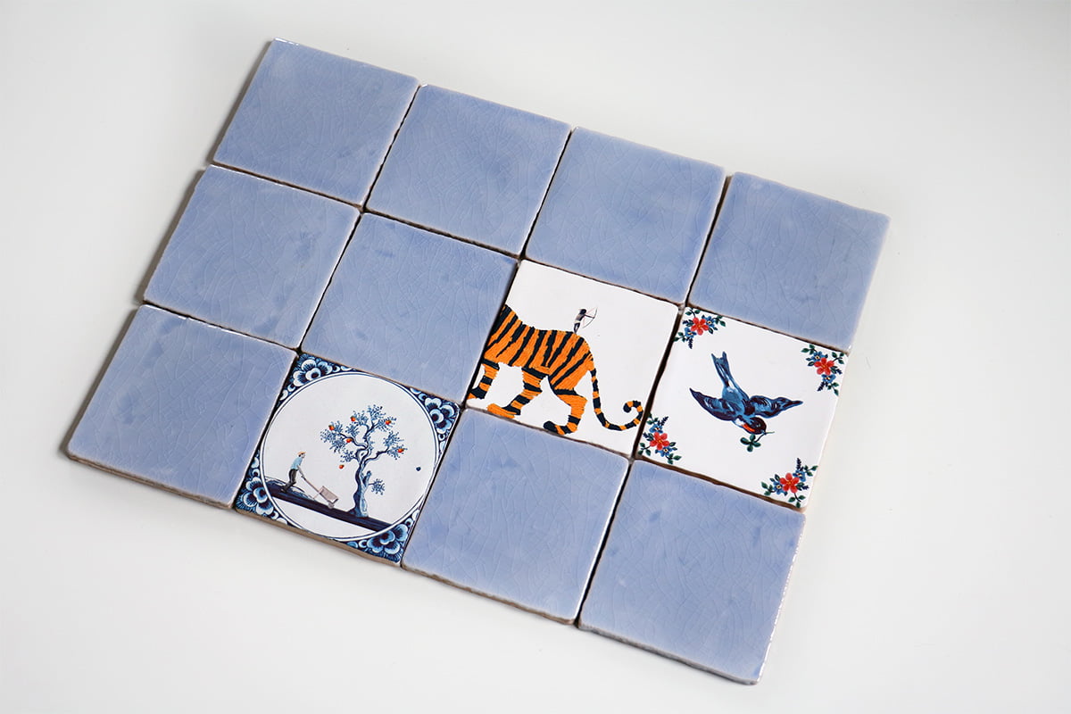 Storytiles Plain Helder Zeeblauw Fliese Blau 10x10 cm